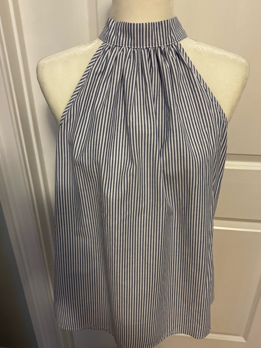 Cupshe Navy and White Striped Halter Camisole